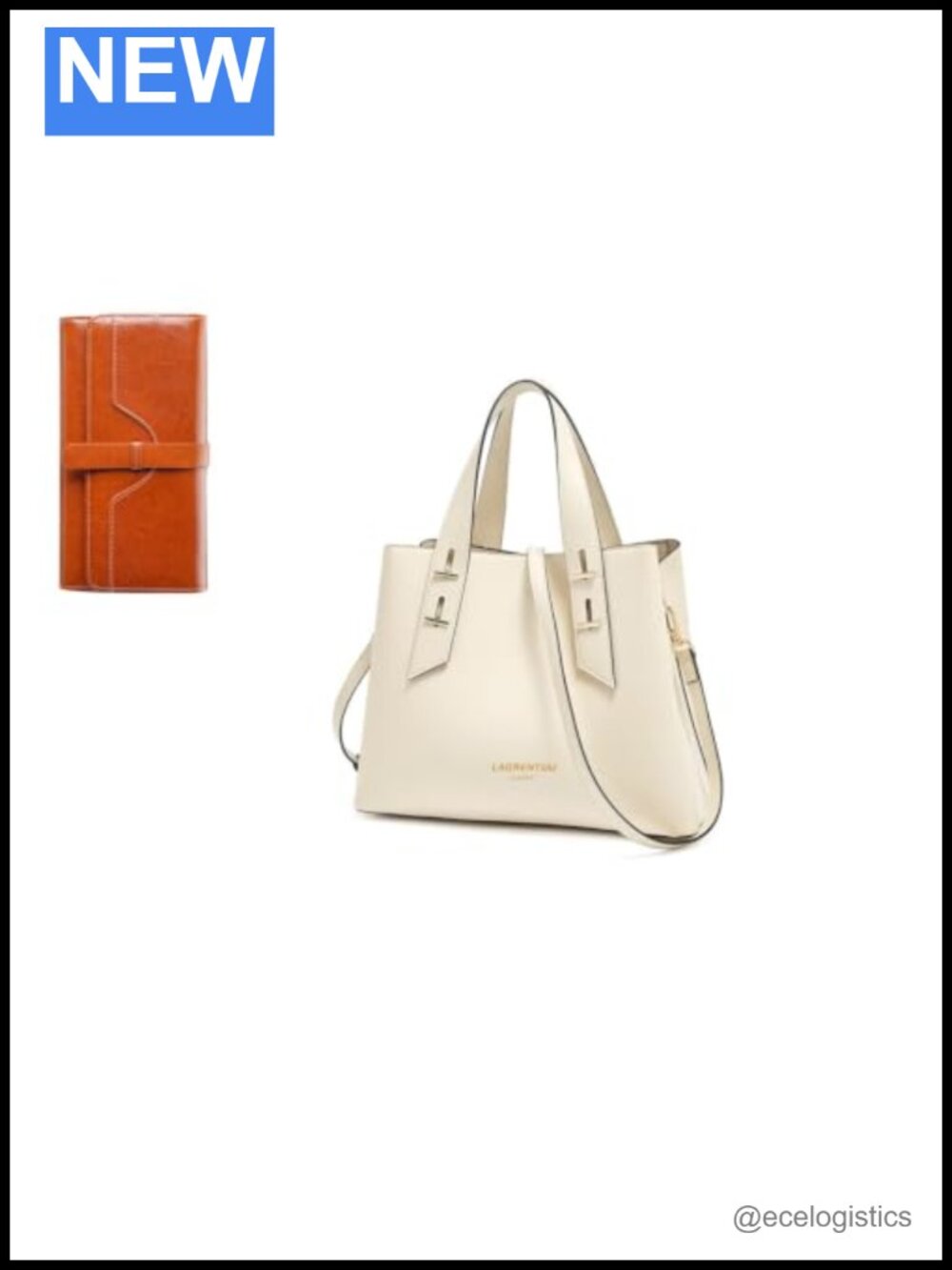 Genuine Leather Crossbody Handbags Women Satchel with Long Bifold Wallet